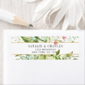 Wild Bloemen Groen Bladgroen Retouradres Etiket (Insitu)