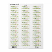 Wild Bloemen Groen Bladgroen Retouradres Etiket (Full Sheet)
