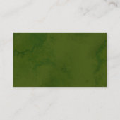 Wild Bloemen Groen Bladgroen Waterverf Bruiloft In Visitekaartje (Achterkant)