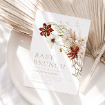 Wild Bloom Rustic Floral Baby Brunch Kaart<br><div class="desc">Onze Wilde BLOOM rustic baby brunch-uitnodiging is uitgerust met verbluffende bohemen kleuren en een eenvoudige combinatie van serif en sans serif typografie.</div>