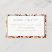 Wild Bloom Rustic Floral Books voor Baby Informatiekaartje (Voorkant)