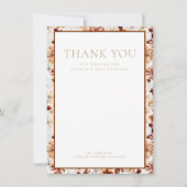 Wild Bloom Rustic Floral Hartelijk dank Notitiekaartje (Voorkant)