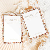 Wild Bloom Rustic Floral Hartelijk dank Notitiekaartje