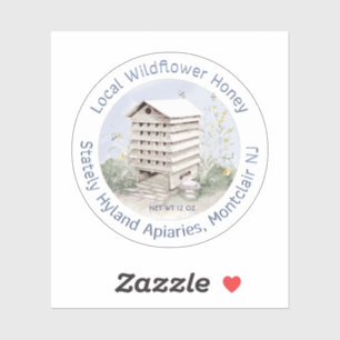 Wild Blossom Honey Waterproof Mason Jar Label