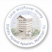 Wild Blossom Honey Waterproof Mason Jar Label (Voorkant)