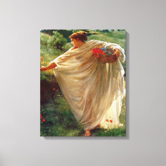 Wild Blossoms (door Edward Poynter) Canvas Afdruk (Voorkant)