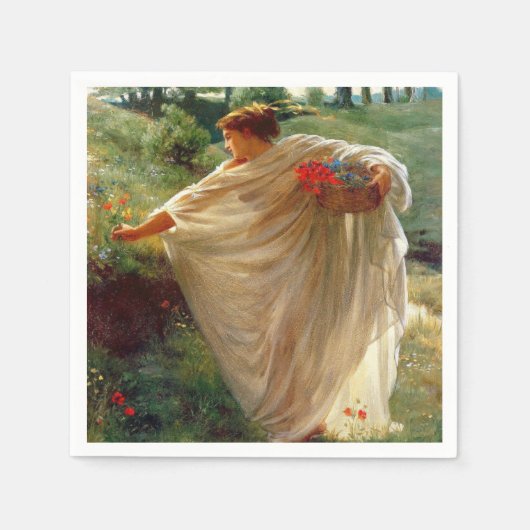 Wild Blossoms (door Edward Poynter) Servet (Voorkant)