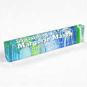 Wild Blue Acrylflow Art Desk Naambordje