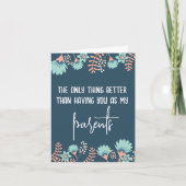 Wild Blue Floral Zwangerschap onthullen ouders gew Aankondiging (Voorkant)