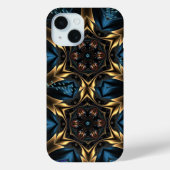 Wild Blue Gold Gears Case-Mate iPhone Case (Achterkant)