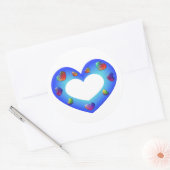 Wild Blue Heart Ronde Sticker (Envelop)