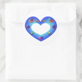 Wild Blue Heart Ronde Sticker (Tas)