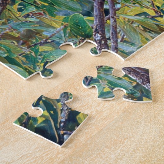 Wild Blue Jay Bird Art Puzzle Legpuzzel (Zijkant)