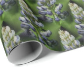 Wild Blue Lupine Flowers Natuur Patroon Cadeaupapier (Rol Hoek)