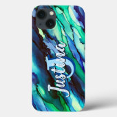 Wild Blue Oceanscape Alcohol Ink Case-Mate iPhone Case (Achterkant)