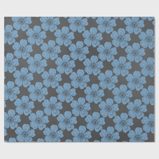 Wild Blue Rozen Chalkboard Cadeaupapier (Vlak)