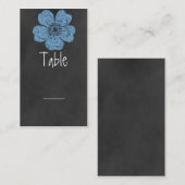 Wild Blue Rozen Chalkboard Table Kaart Plaatskaartje (Voorkant / Achterkant)