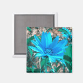 Wild Blue Sunflower Magnet (Voorkant / Achterkant)