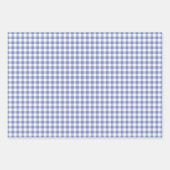 Wild Blue Yonder Gingham Controleer patroon Inpakpapier Vel (Voorkant 3)