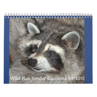 Wild Blue Yonder Raccoons van 2021 Calendar Kalender