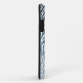 Wild Blue Zebra Print Ombre Case-Mate iPhone Case (Achterkant/rechts)