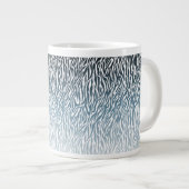 Wild Blue Zebra Print Ombre Grote Koffiekop (Voorkant rechts)