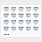 Wild Blue Zebra Print Ombre Hart Sticker (Vel)