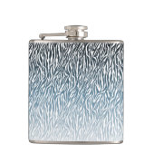 Wild Blue Zebra Print Ombre Heupfles (Voorkant)