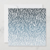 Wild Blue Zebra Print Ombre Kaart (Voorkant)