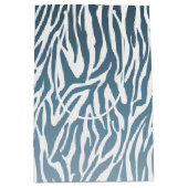 Wild Blue Zebra Print Ombre Medium Cadeauzakje (Voorkant)