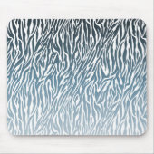 Wild Blue Zebra Print Ombre Muismat (Voorkant)