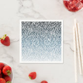 Wild Blue Zebra Print Ombre Servetten (Insitu)