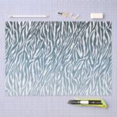 Wild Blue Zebra Print Ombre Tissuepapier (Craft)