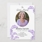 Wild Bluebell in liefdevolle herinnering begrafeni Kaart (Voorkant)