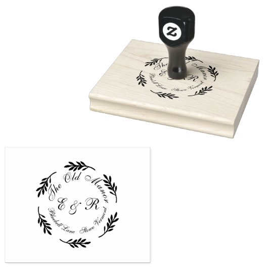 Wild Bluebell Waterverf bruiloft uitnodigingssuite Rubberstempel (Gestempeld)