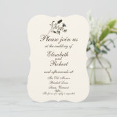 Wild Bluebell Waterverf Wedding Invitation Suite Kaart (Staand voorkant)