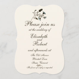 Wild Bluebell Waterverf Wedding Invitation Suite Kaart