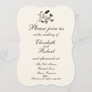 Wild Bluebell Waterverf Wedding Invitation Suite Kaart