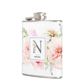 Wild Blush Botanical Letter N Monogram Heupfles (Links)