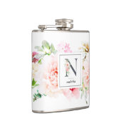 Wild Blush Botanical Letter N Monogram Heupfles (Rechts)