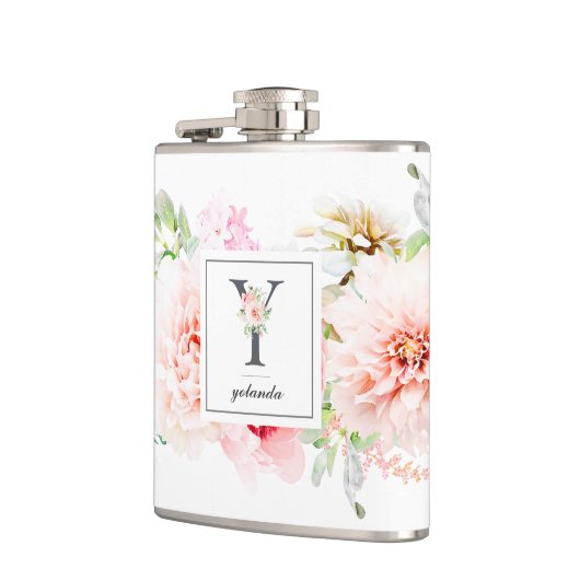 Wild Blush Botanical Letter Y Monogram Heupfles (Links)