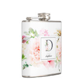 Wild Blush Botanische letter D Monogram Heupfles (Rechts)