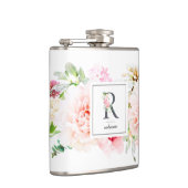 Wild Blush Botanische letter R Monogram Heupfles (Rechts)