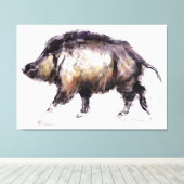 Wild Boar 1999 Canvas Afdruk (Insitu (Houten vloer))