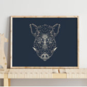 Wild Boar | Afdruk van de woudwand van bosdieren Poster