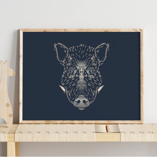 Wild Boar | Afdruk van de woudwand van bosdieren Poster
