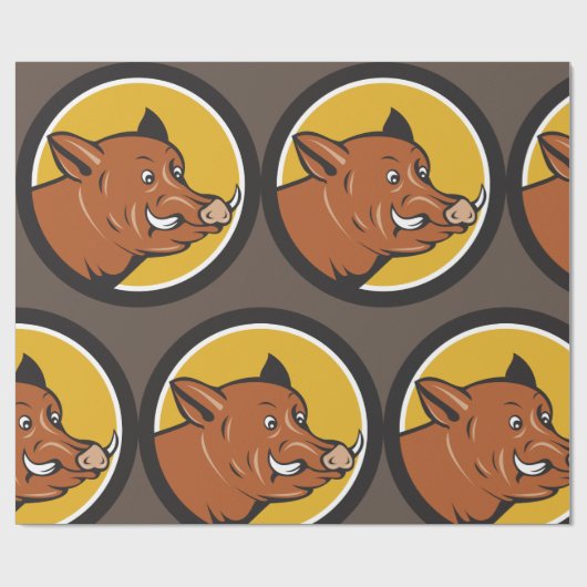 Wild Boar Cadeaupapier (Vlak)