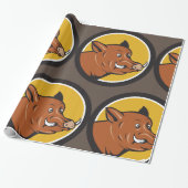 Wild Boar Cadeaupapier (Uitgerold)