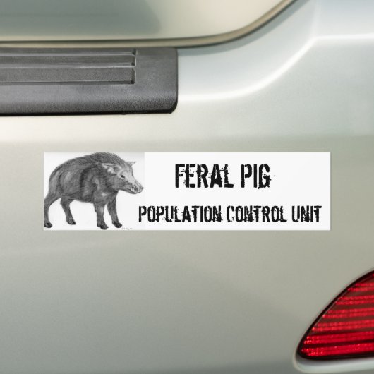 Wild Boar, defensieve Stance Bumpersticker (Op auto)