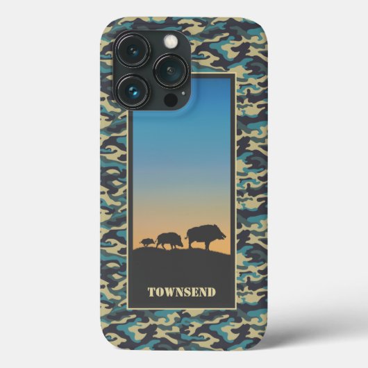 Wild Boar en Camo Case-Mate iPhone Case (Achterkant)